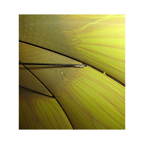 Vintage 90's Salamander Sunflower Print Umbrella w/Wooden Handle & Brass Tip - Picture 8 of 9